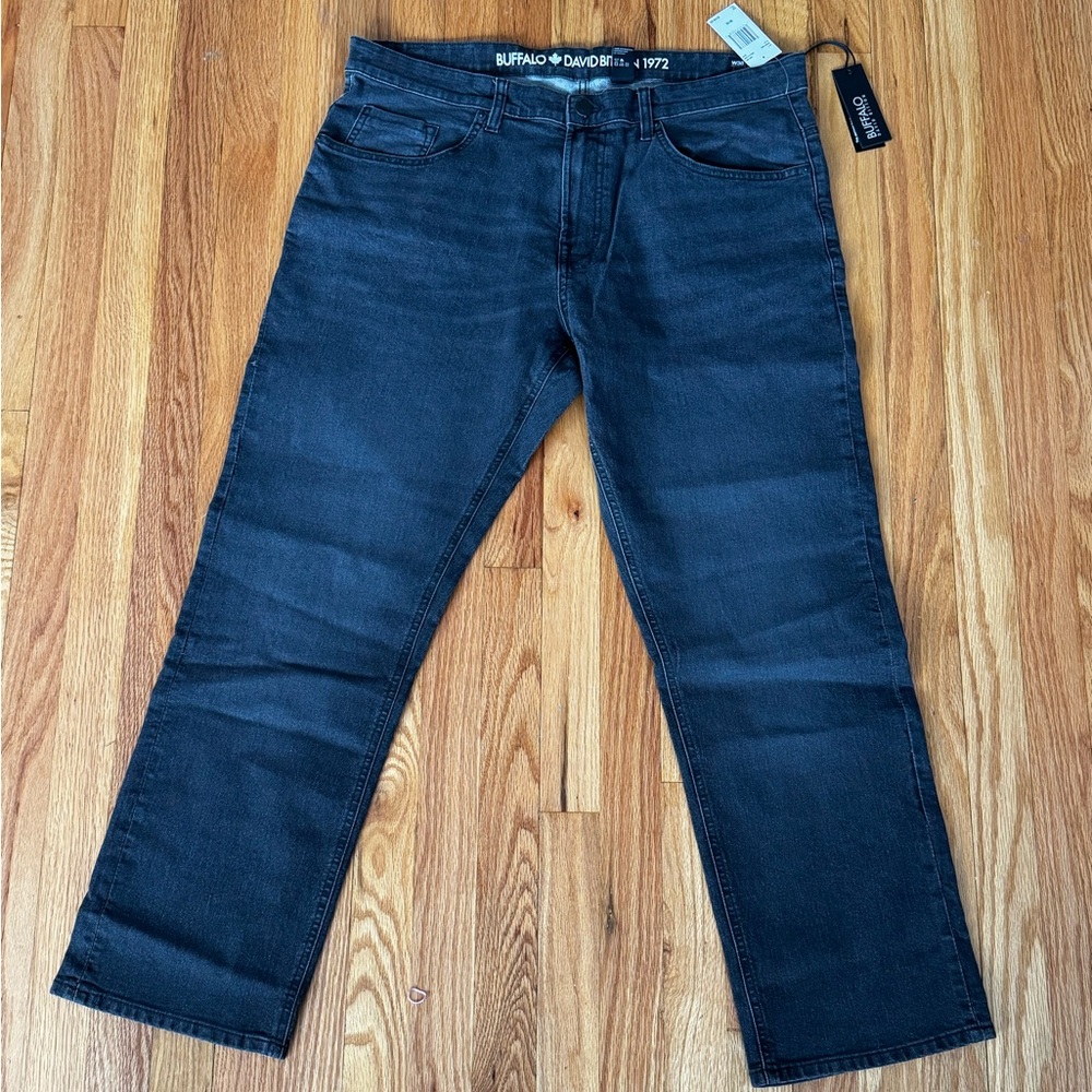 Buffalo David Bitton Men's Black Straight Jeans